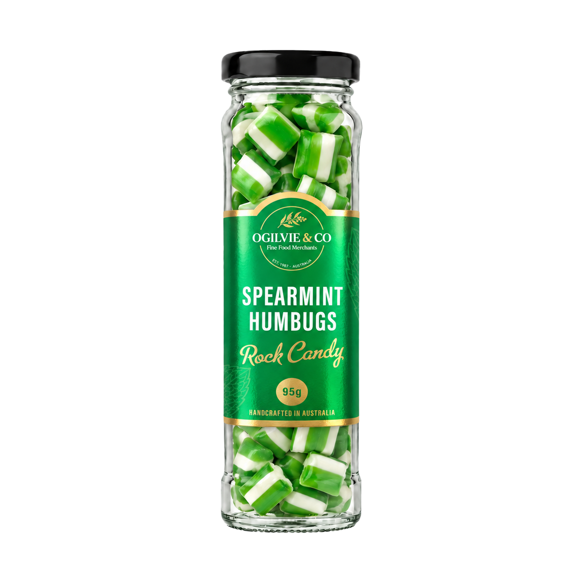 Spearmint Humbugs Rock Candy 95g