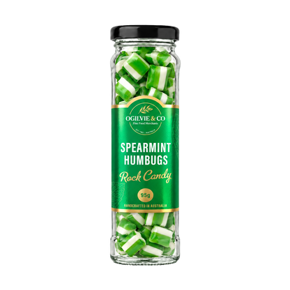 Spearmint Humbugs Rock Candy 95g