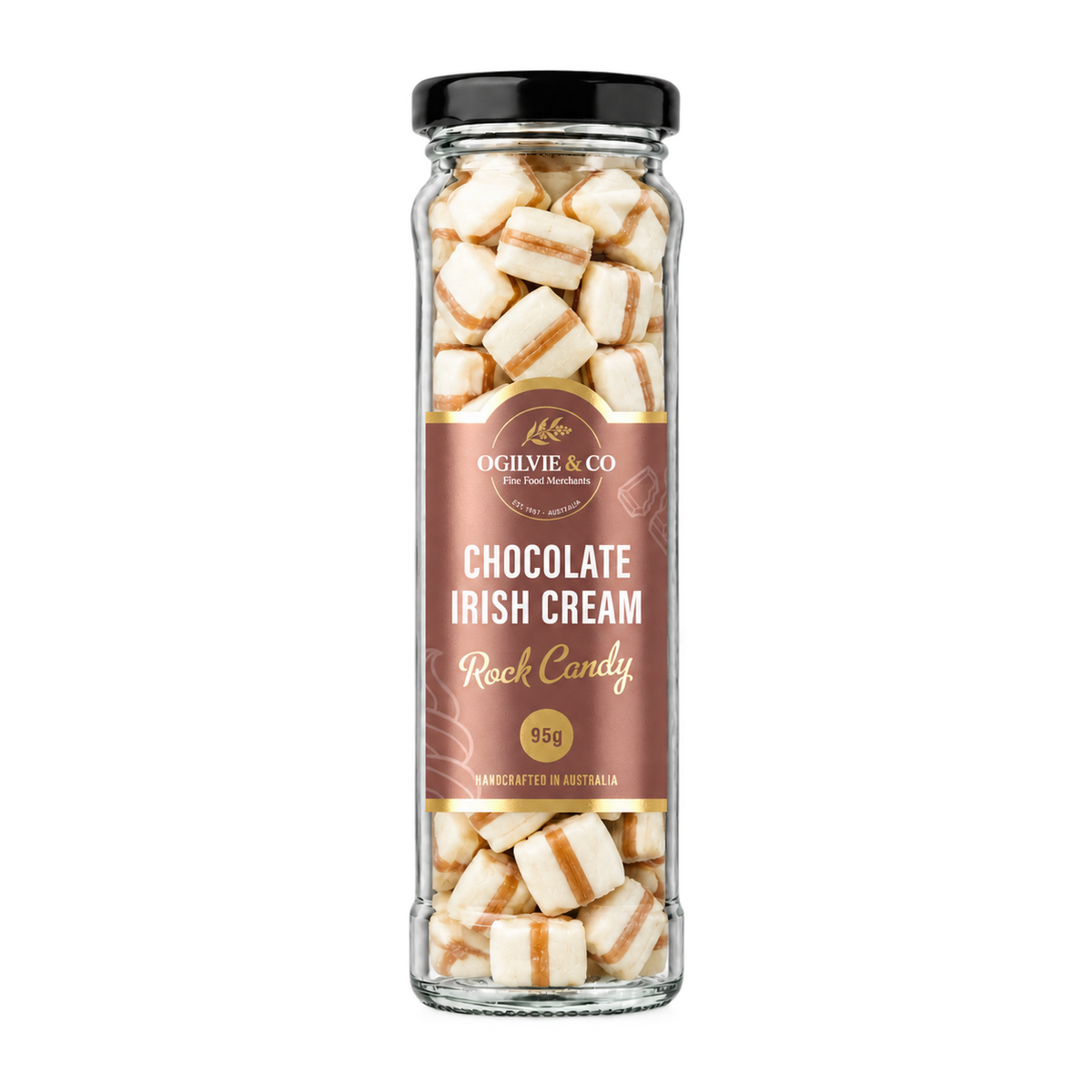 Ogilvie &amp; Co Chocolate Irish Cream Rock 95g